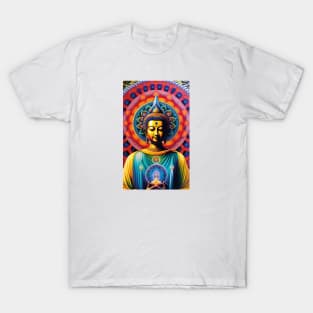 Buddha holding the seed of life mandala T-Shirt